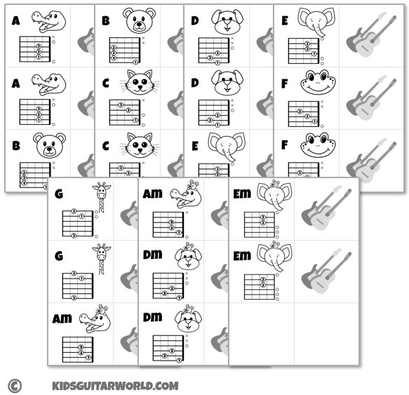 guitar chords flashcards