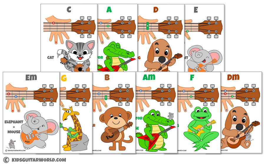 ukulele chord sheets for kids