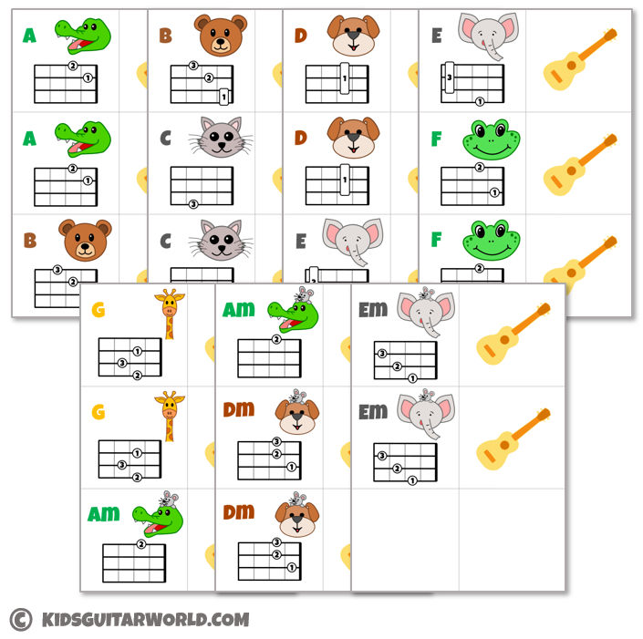 ukulele chords memory game