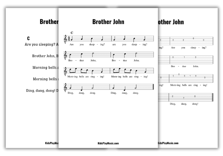 Brother John - Guitar Free Download