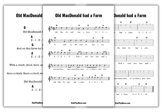 Old MacDonald - Guitar Free Download