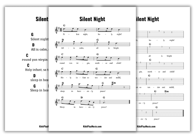 Silent Night - Guitar Free PDF Download
