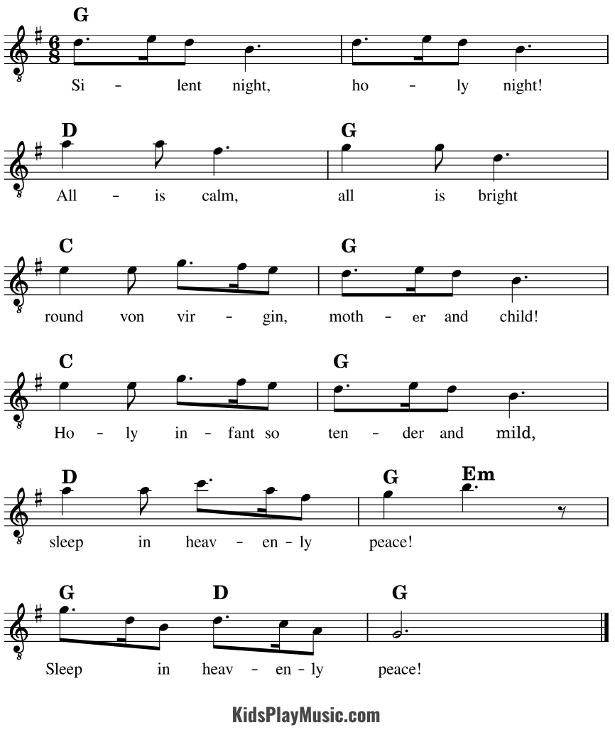 Silent Night - Guitar Sheet Music