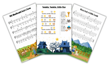 easy nursery rhymes guitar