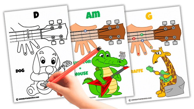 ukulele chords coloring pages