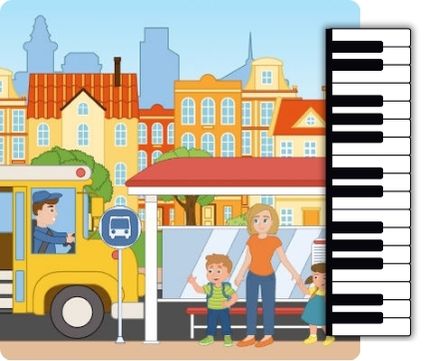 Wheels on the Bus - Piano