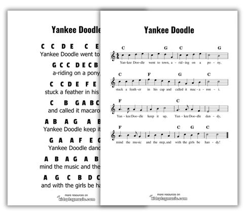 Yankee Doodle - Free PDF Printables