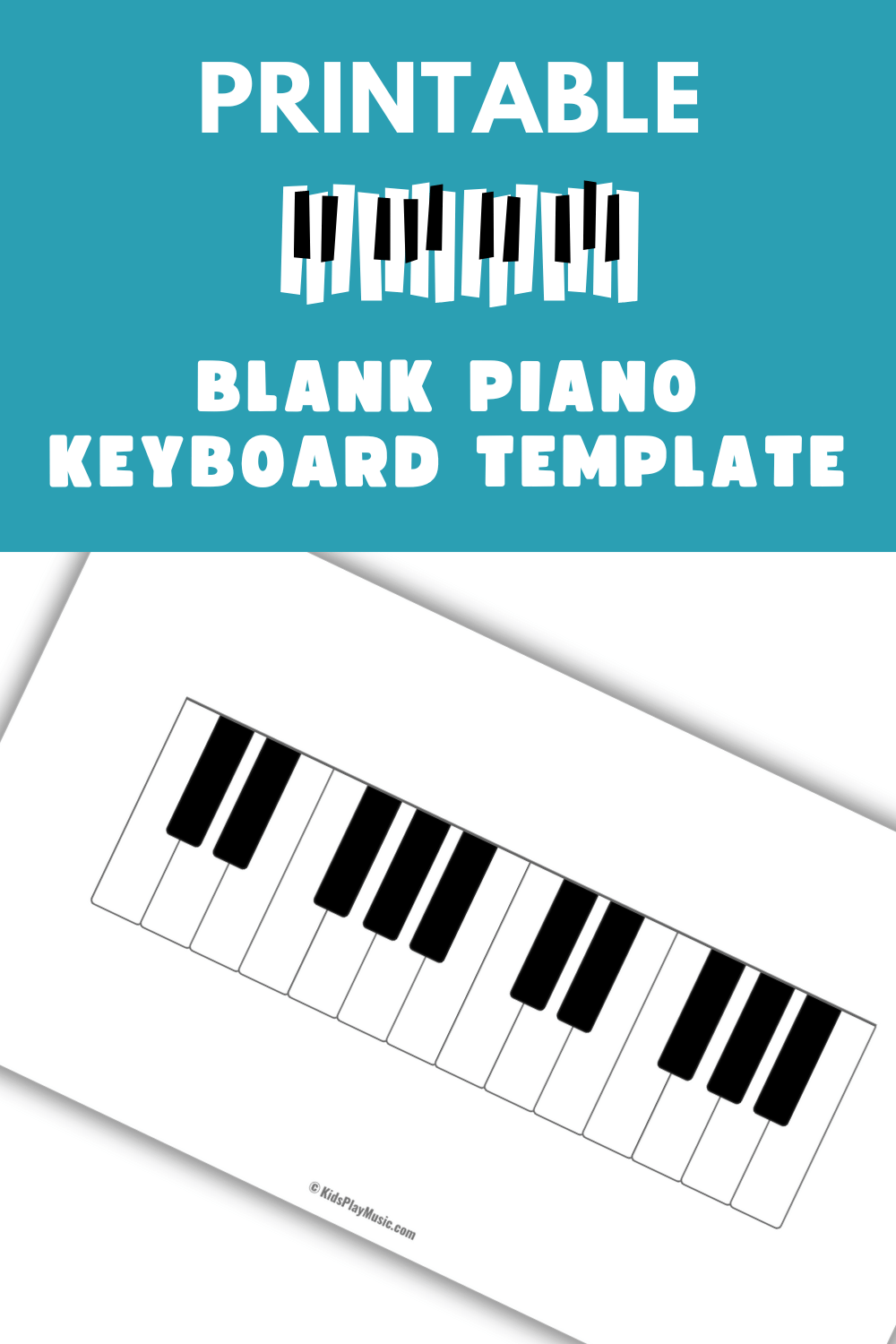 Blank Piano Template Printable Calendar Template